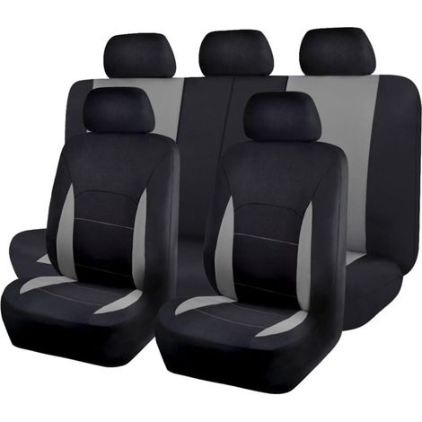 Housses de siège de Voiture pour . Housse Siege Voiture Avant et arrière Voiture Ensembles de Housses Siège Protections Accessoires. (gris) (1/5)