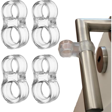 Sollbry Tope de puerta transparente (12 unidades), protector de pared con cancelación de ruido, parachoques de silicona transparente, protector de pared para pomo de puerta (1/4)