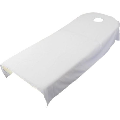Salon De Beauté Drap De Lit Couch Table Cover Breath Hole Multifonction Blanc (1/5)