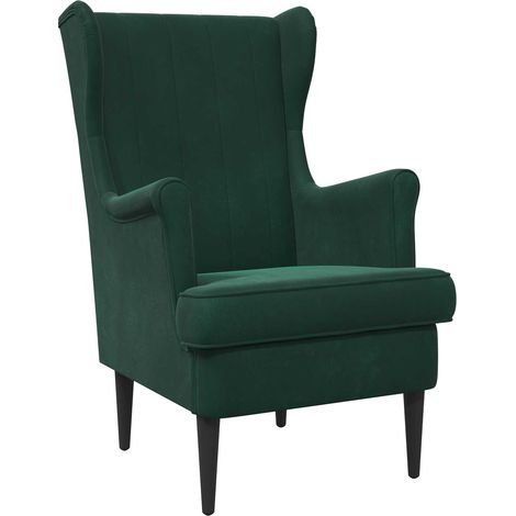 Poltrona Verde Scuro Velluto vidaXL