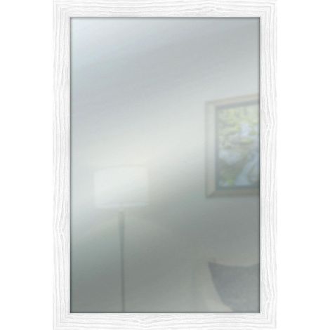 Lupia - Specchio da parete MIRROR SHABBY CHIC 40x65 cm colore Bianco, specchiera per camera da letto, soggiorno, ingresso, verticale o orizzontale (1/4)