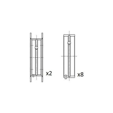 Coussinet de paliers de vilebrequin FAI AutoParts BM1037-STD CATERHAM 618047