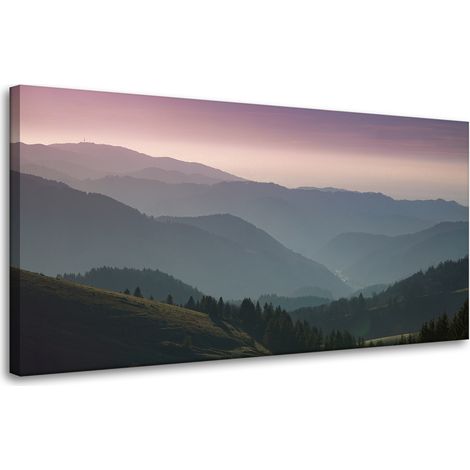 Leinwanddruck Naturstraße Bergblick 80x40