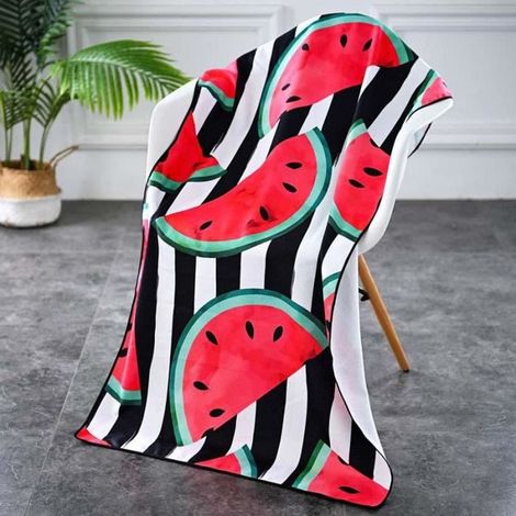 Serviette De Plage - Serviette De Plage En Microfibre Imprimée, Séchage Rapide Et Douce, 70 X 150 Cm - Pastèque rouge