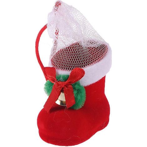 Décorations de Noël réutilisables : Père Noël, bonhomme de neige, porte-bonbons et chaussettes, pochette à cordon, sac cadeau, chaussette de Noël à suspendre, sapin de Noël-XS