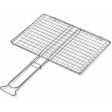 graticola a rete senza piedi, per barbecue, dimensioni 40x45 cm