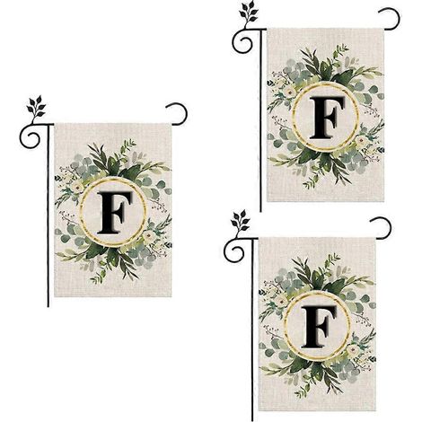 Leinen-Gartenflagge, doppellagig, doppelseitige Buchstaben