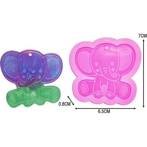 Porte-clés éléphant en forme de griffe de chat Magic Array Love, pendentif d'aromathérapie, moule en silicone (1/3)