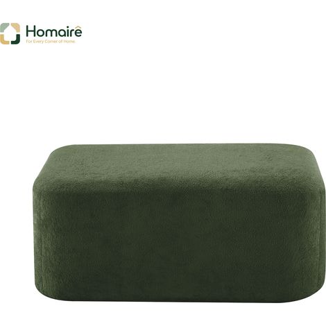 Pouf modulable en velours vert 96 x 69 x 45 cm HOMAIRE (1/5)