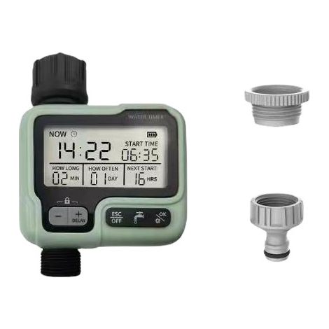 Großbildschirm-Gartenbewässerungsuhr, programmierbarer digitaler Bewässerungscontroller, Wasserhahn-Bewässerungssystem, 1 Stück (1/5)