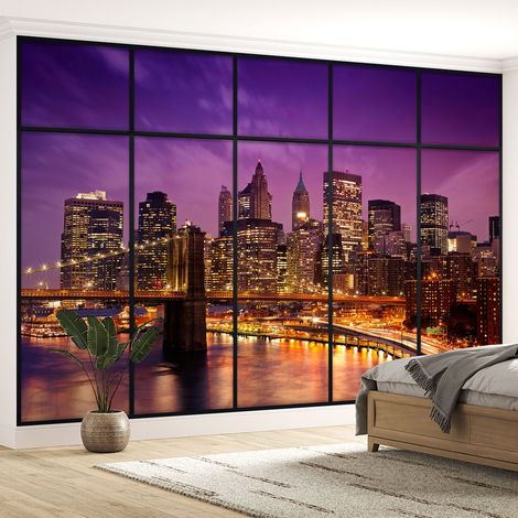 Papier peint panoramique Trompe l'oeil Verrière - New york - 130 cm x 82 cm (1/5)