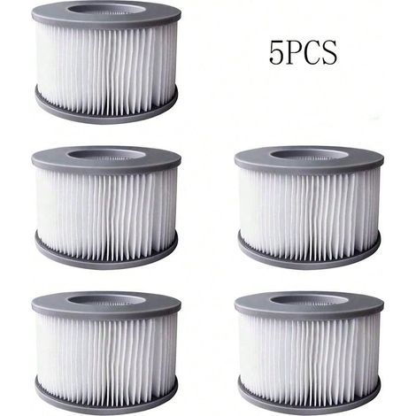 Packung mit 5 Spa-Filterkartuschen, 10,8 cm x 6,7 cm, Wasserfilter, Sedimentfilter, Aktivkohlefilter (1/5)