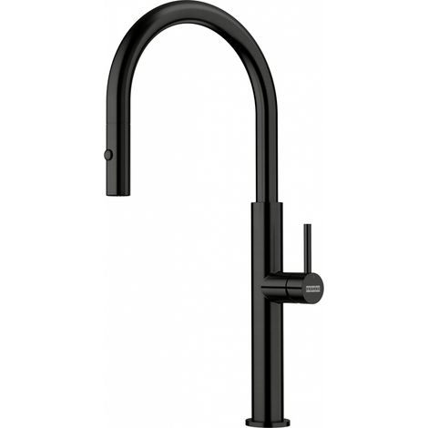 Franke Pescara - Mitigeur d'évier FC 4169.502 avec douchette extractible, noir 115.0741.695