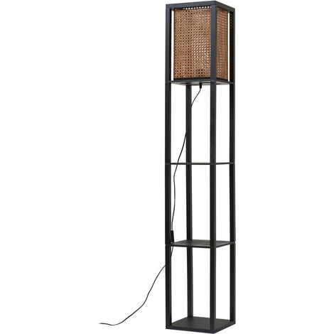 Stehlampe "Birta" aus Holz für Wohnzimmer & Esszimmer von Lindby