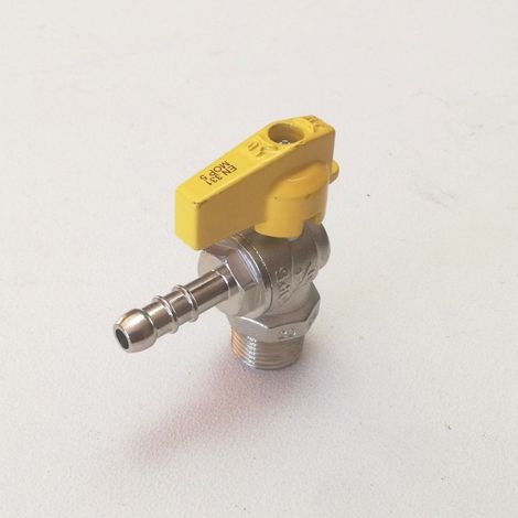 Valvola sfera rubinetto gas portagomma gpl ad angolo da 1/2 (1/2)