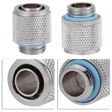 Raccord rapide à deux contacts pour refroidissement liquide PC, filetage G1/4, embout plat 9,5 x 12,7 mm (1/5)