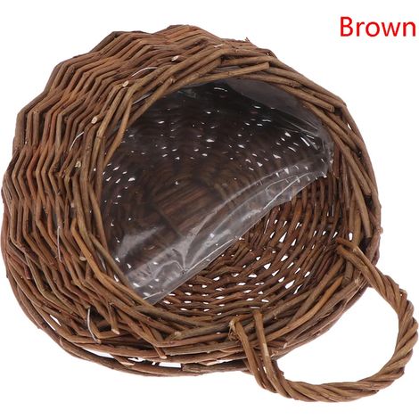 (BR)1PC Jardinière murale en osier et rotin, panier pour plantes grimpantes d'intérieur, support pour plantes grimpantes, 4 couleurs (1/4)
