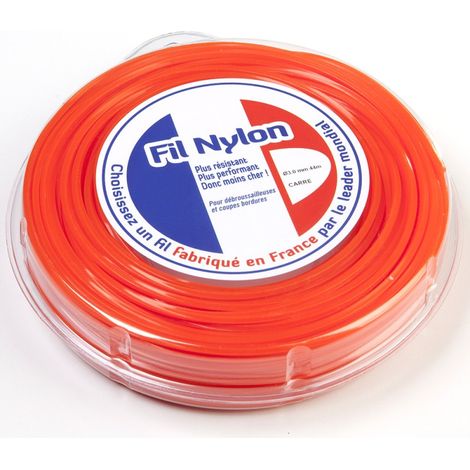 Fil débroussailleuse Carré 3 mm x 44 m Fil Nylon (1/5)
