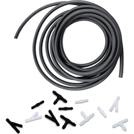 Kit de tuyau de 4 m pour essuie-glaces, avec 12 raccords, compatible avec la plupart des tubes d'essuie-glaces de voiture. (1/5)