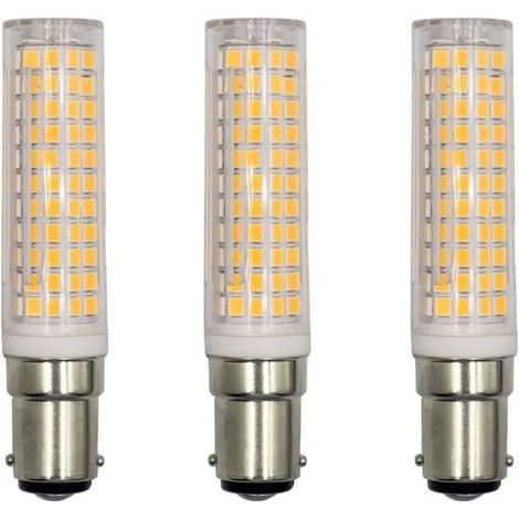 BA15D Ampoule LED, Pour Réfrigérateur/Machine à Coudre/Lampe de Table CA230V, Lot de 3 (blanc chaud 3000K) [Classe ODIPIE (1/4)