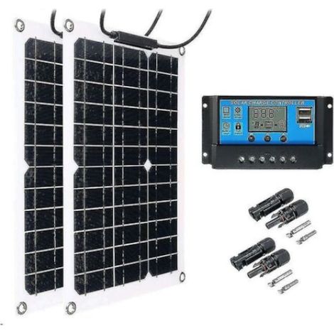 Kit de panneau solaire 300 W monocristallin, noir, 280 x 380 x 2,5 mm, alimentation hors réseau pour camping et van (1/5)