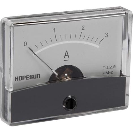 AMPÈREMÈTRE ANALOGIQUE DE TABLEAU 3A CC 60 X 47MM VELLEMAN AIM603000 (1/4)