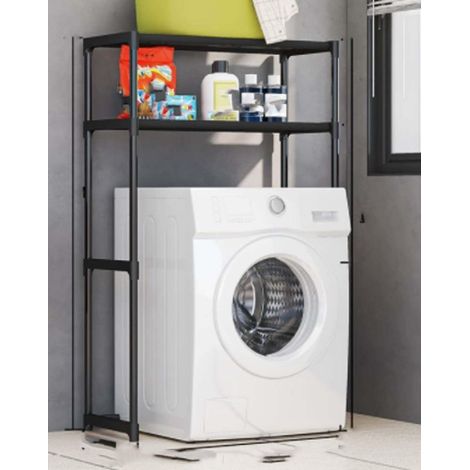 Étagère de rangement pour buanderie – Au-dessus de la machine à laver – Organisateur salle de bain – Au-dessus des toilettes – Noir-63.530132CM (1/5)