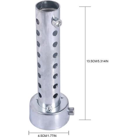 Zerone Silencieux de tuyau d'éducation Pot d'échappement universel pour moto DB Killer Silencieux Silencieux Insert Silver 45mm (1/2)