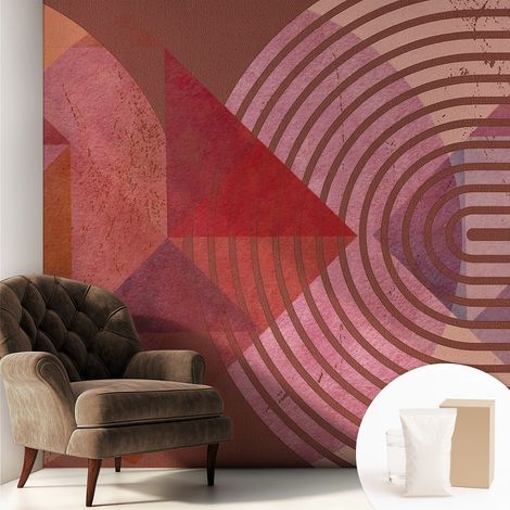 Carta Da Parati Non Tessuto - Con Colla Gratuita - Con Motivi Moderni - Design Elegante Per Pareti Forme astratte 250x250 cm (1/5)