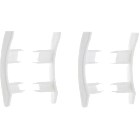 Cyclingcolors – Lot de 4 embouts de guidage pour volet roulant en PVC blanc – Maintien des lames de 42 x 8 mm – Pour coulisse de treuil de fenêtre