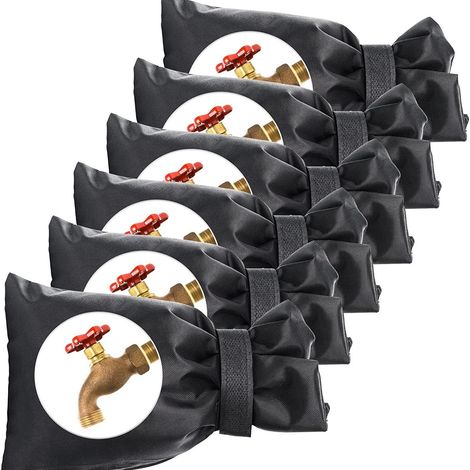 Lot de 6 protège-robinets extérieurs pour l'hiver, chaussettes isolantes et épaisses améliorées pour une protection optimale contre le gel.