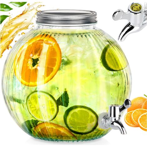 Distributore di bevande in vetro con rubinetto, a sfera, 5,5 l, EXCELLENT HOUSEWARE 139774 (1/5)