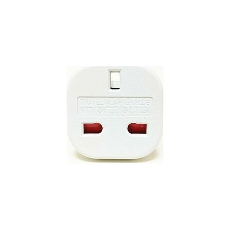 Adaptateur de voyage - Britannique 3 broches Blanc-Prise standard britannique vers prise standard européenne,