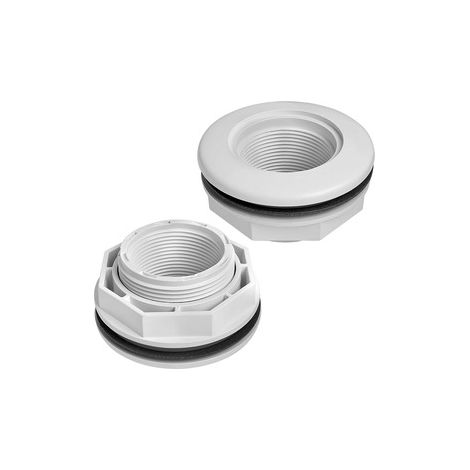 Buse Hayward SP1023 entrée filetée 1,5 pouces, avec écrou et joint, compatible tuyaux 32/38 mm, lot de 5, pièce de remplacement buse piscine, accessoire compatible Hayward