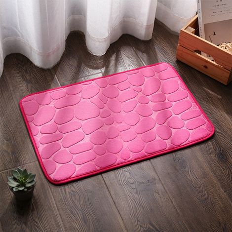 Doux et agréable au toucher - moelleux et confortable - antidérapant - élastique - séchage rapide - Fuchsia（4060cm）