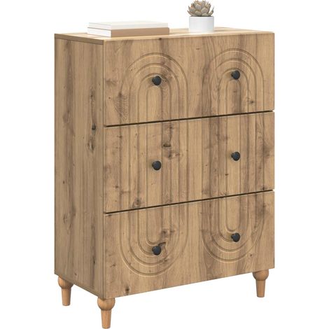 Maison Exclusive - Mobile con Cassetti Rovere Artigianale 66 x 34,5 x 90 cm