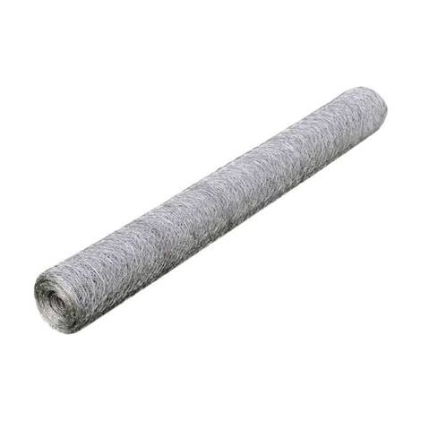 La volière est faite de grillage en acier galvanisé, 25 x 0,5 mètres, argenté.