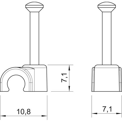 OBO Bettermann Iso-Nagel-Clip 5,0mm 2005 25 LGR 100 Stk