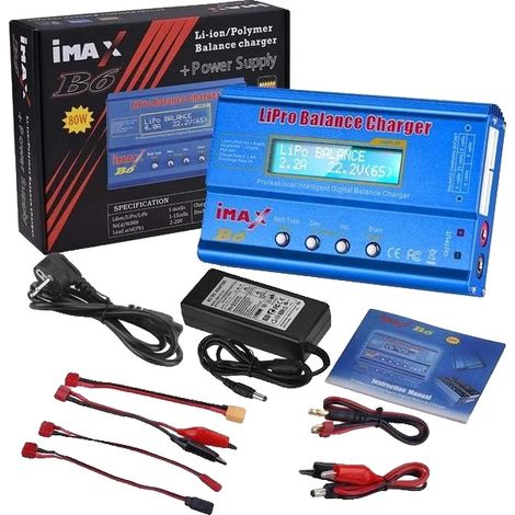 Chargeur de batterie, écran LCD, capacité de charge intelligente, Bleu avec adaptateur, PRISE UE-a (1/2)