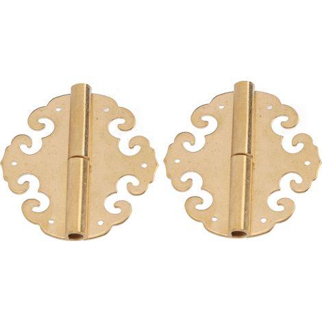 Charnières en Laiton Doré Antique pour Meubles Anciens - Style Classique et Durable (1/5)