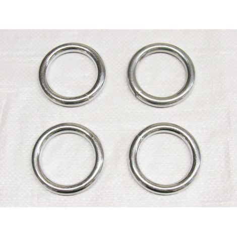X4 7MM x 50MM Zinc Plated Round Rings - O Welded Steel (1/2)