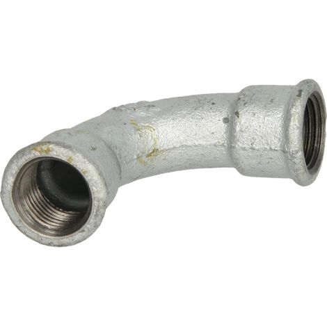 Raccord en fonte malleable galva Nr.2 coude long fem/fem diam. 1 1/2"