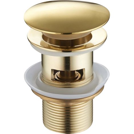 Mexen bouchon rond clic-clack avec trop-plein, Or - 79920-50 (1/2)