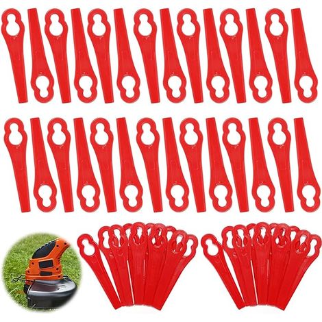 120pcs coupe-bordure en plastique,Lames de Coupe en Plastique,lames de rechange pour coupe-bordure,Tondeuse à Gazon en Plastique Lames,lames de rechange en plastique,pelouse Tondeuse Accessoires (120) (1/5)