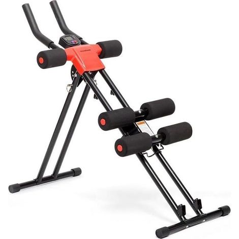 CELLUSTOP Machine à Abdominaux Pliable Multifonction avec Écran LCD – Banc Abdos 120 kg (Noir)