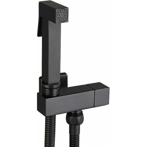 Dusch- und WC-Set, Handbrause aus schwarzem Messing für Bidet, Wandbrause für Bidet, komplettes Dusch- und WC-Set (1/5)
