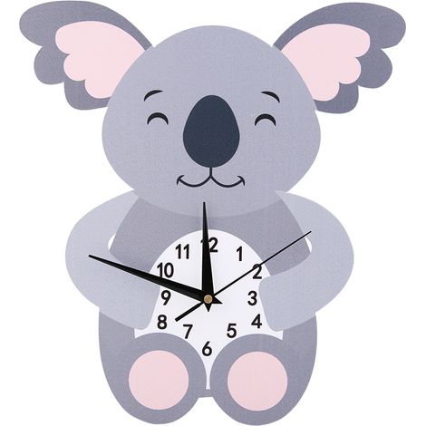 Horloge murale silencieuse avec animaux de dessin animé pour enfants, cadeau d'anniversaire mignon, horloge décorative à monter soi-même pour la chambre d'enfant (1/5)