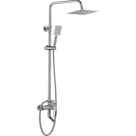 iDeko® Colonne de douche cabine Robinet de salle de bain en laiton 3 MODE de pluie chrome (1/5)