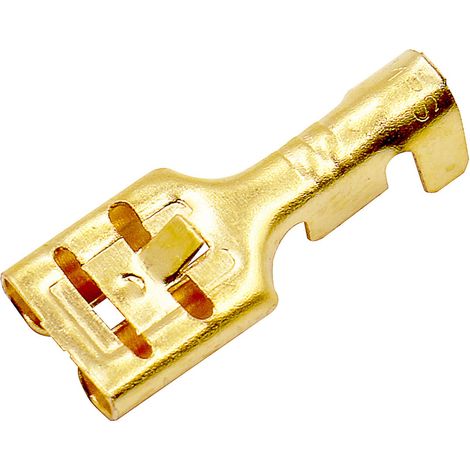 100 Stück 6,3 mm Schnellspleiß-Crimp-Buchsenklemmen, nicht isoliert (1/5)