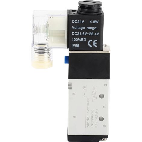 Électrovanne pneumatique à 2 positions et 5 voies, en alliage d'aluminium, remplacement résistant à l'usure 4V210 08 DC24V